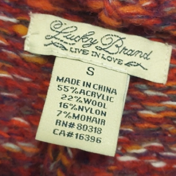 CLOSING 7/31 🍀LUCKY BRAND🍀FRINGE SWEATER COAT-CLOSET CLOSING SOON!!! - Picture 9 of 12